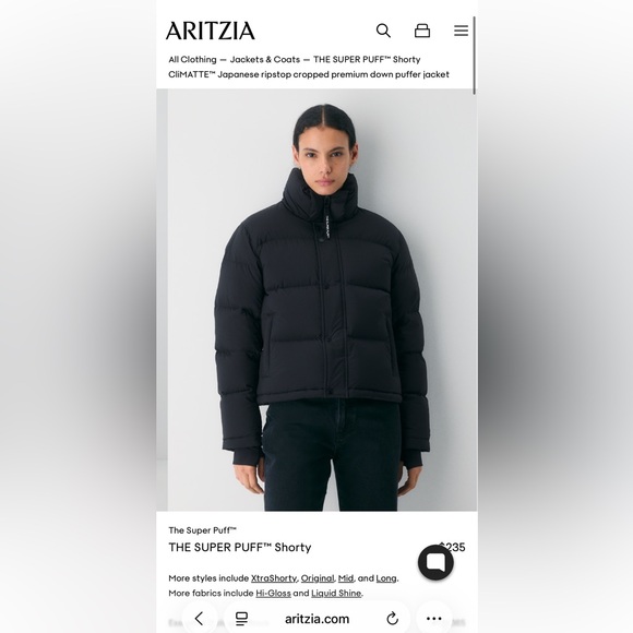 Aritzia Royal blue super puff - Picture 5 of 6